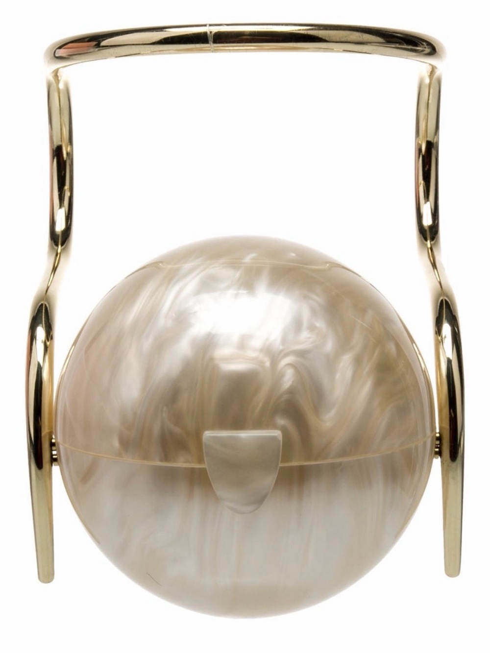 Cult Gaia Pearl bag with Gold Handle